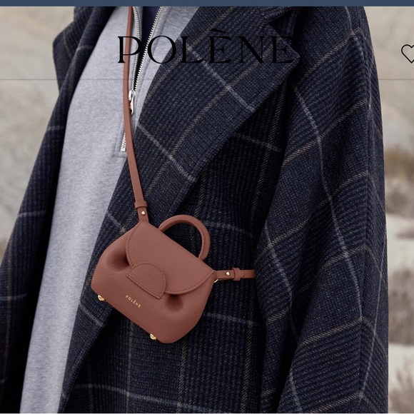 NIB NWT Polene Numero Un Micro Textured Blush Bag purse crossbody shoulder strap - Picture 6 of 13